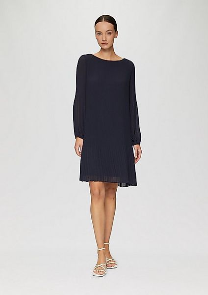 s.Oliver Minikleid Kleid Chiffonkleid im Relaxed Fit mit Plissee günstig online kaufen