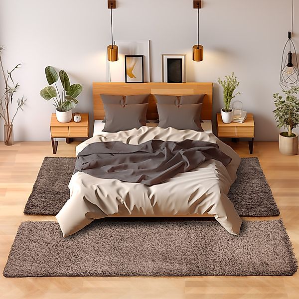 SIMPEX24 Hochflor-Bettumrandung Unicolor - Einfarbig, Höhe günstig online kaufen