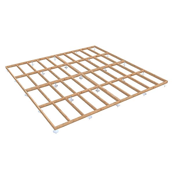 Palmako Fundamentrahmen inkl. LogFoot 600 x 600 cm Tauchgrundiert Hellbraun günstig online kaufen