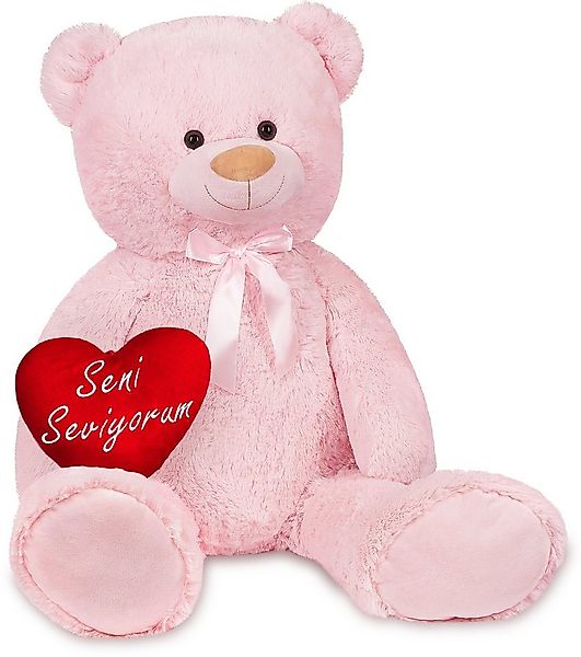 BRUBAKER Kuscheltier XXL Teddybär 100 cm mit Seni Seviyorum Herz (1-St), gr günstig online kaufen