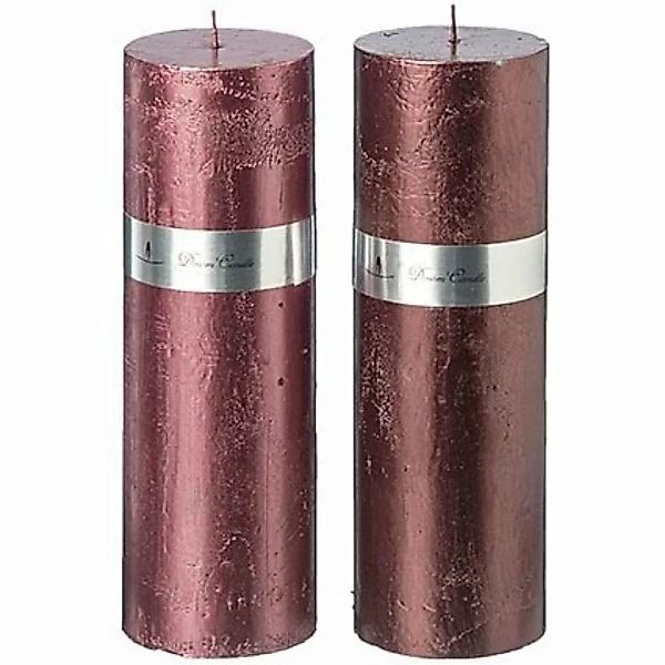 Boltze Wachskerzen Kerze Metallic rot sortiert 30 cm (rot) günstig online kaufen