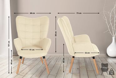 CLP Loungesessel Garding, Stuhl mit Stoff-Bezug günstig online kaufen