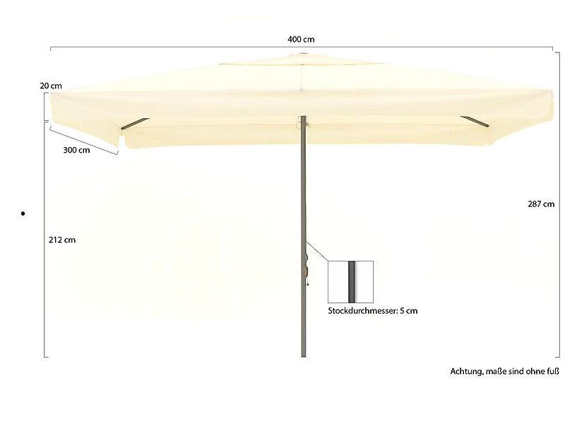 Shadowline Bonaire Sonnenschirm 400x300 cm günstig online kaufen
