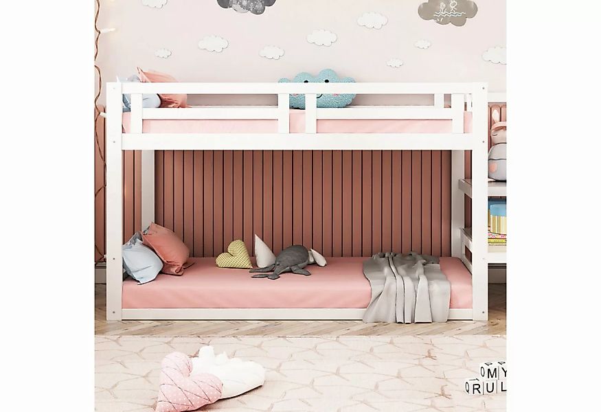IDEASY Kinderbett Jugendbett,90*200cm, Niedriges Etagenbett, (aus Massivhol günstig online kaufen