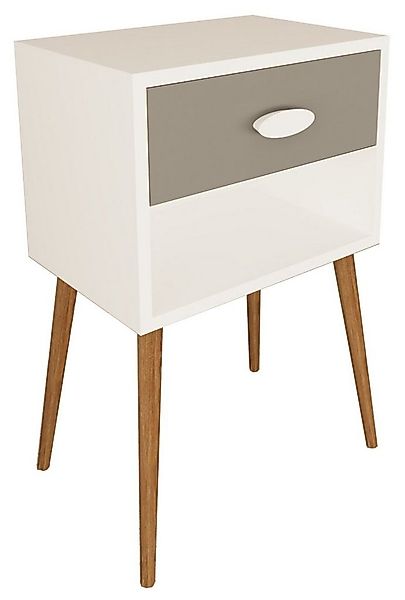 VCM Nachttisch Holz Nachttisch Beistelltisch Schublade Singol XL, Pflegelei günstig online kaufen