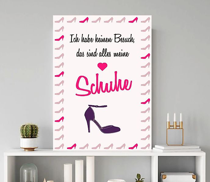 queence Metallbild "Schuhe", Schriftzüge, (1 St.), Stahlschilder günstig online kaufen