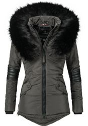 Navahoo Winterjacke "Nirvana" mit Kapuze edle Steppjacke m. schwarzem Kunst günstig online kaufen