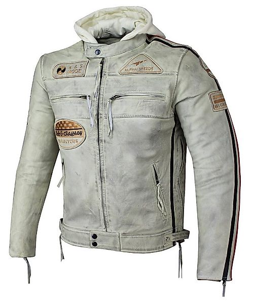 Alpha Speeds Motorradjacke Herren Leder Jacke Biker Freizeit Highway Jacke günstig online kaufen