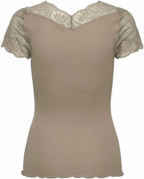 rosemunde T-Shirt elastischer Vintage-Spitzenbesatz, Kurzarm, gewellter Sau günstig online kaufen