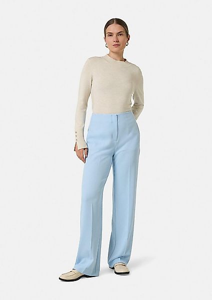 comma Chinos Hose Marlenehose aus Viskosemix mit Strukturmuster günstig online kaufen