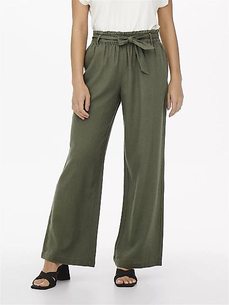 JDY Culotte "JDYSAY MW LINEN BELT PANT WVN NOOS" günstig online kaufen