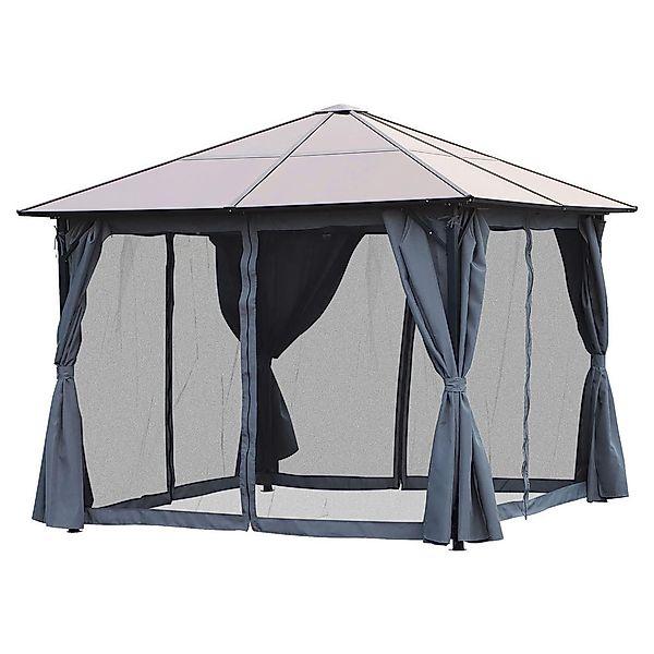 Outsunny Pavillon schwarz Alu B/H/L: ca. 400x265x300 cm günstig online kaufen