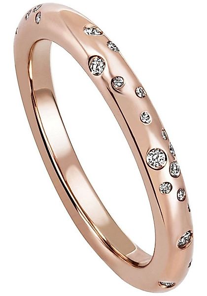 JOBO Diamantring Ring Roségoldring, 585 Roségold mit 34 Diamanten günstig online kaufen