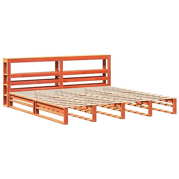 vidaXL Massivholzbett ohne Matratze Wachsbraun 180x200 Kiefernholz 3306506 günstig online kaufen