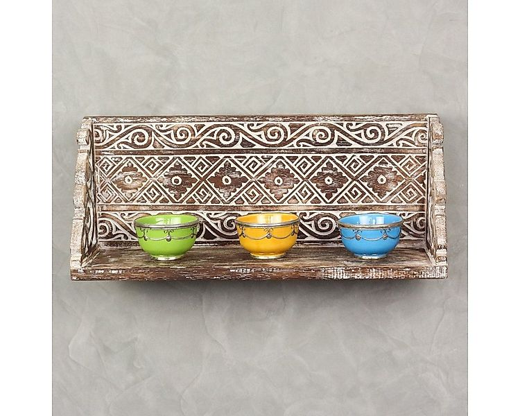 Oriental Galerie Wandregal Wandregal Wandbrett beidseitig verwendbar braun, günstig online kaufen