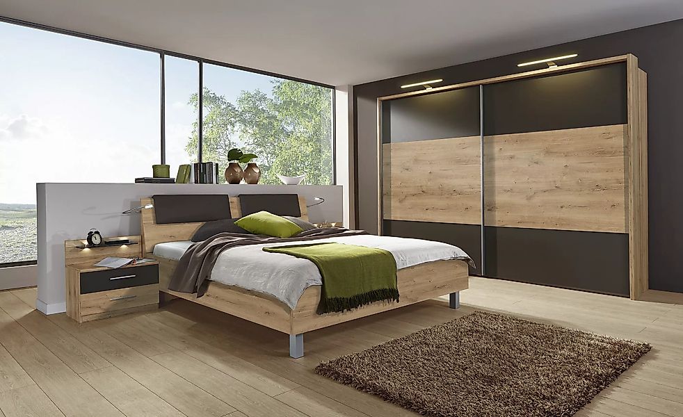 Schlafzimmer  Pompea - holzfarben - Komplett-Schlafzimmer - Möbel Kraft günstig online kaufen