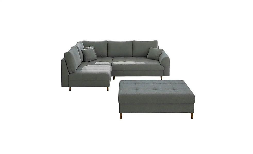 S-STYLE Ecksofa mit Hocker  Lars ¦ grau ¦ Maße (cm): B: 231 H: 81 Polstermö günstig online kaufen
