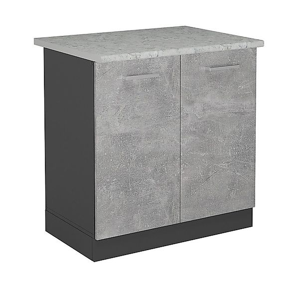 Vicco Spülenunterschrank R-Line, Beton/Anthrazit, 80 cm günstig online kaufen