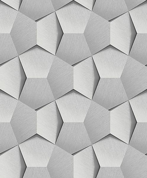 Grandeco Tapete Vliestapete 3D-Effekt Metall Optik günstig online kaufen