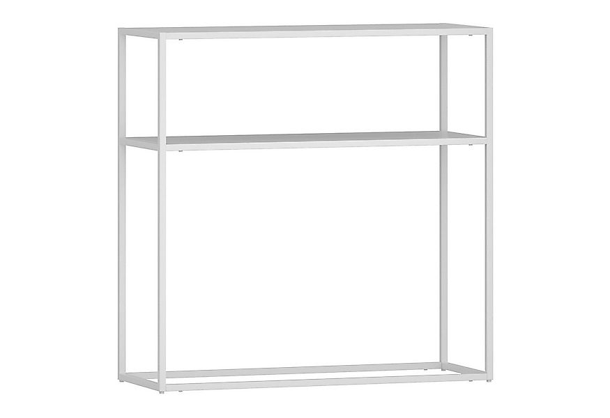 en.casa Konsolentisch, »Kuhmo« Flurtisch aus Metall 80x80x30 cm Weiß günstig online kaufen