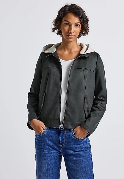 STREET ONE Lederimitatjacke, mit Kapuze, mit abnehmbarer Kapuze günstig online kaufen