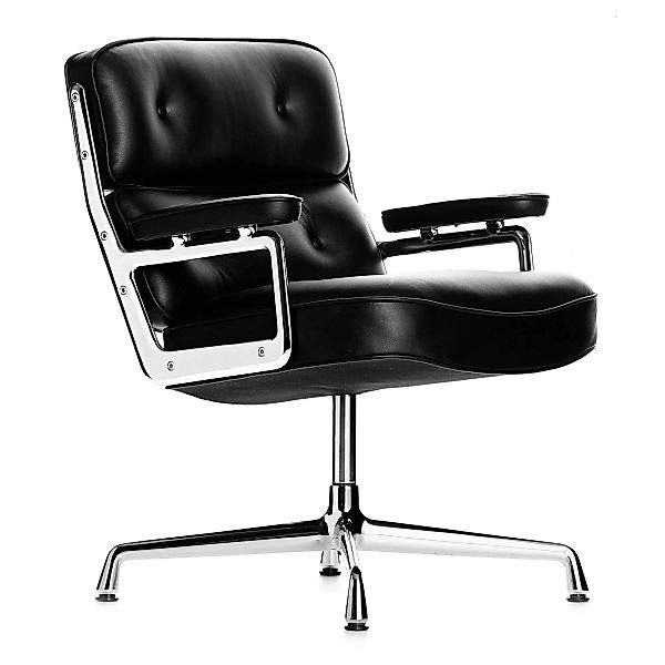 Vitra - Lobby Chair ES 108 Konferenzstuhl - schwarz/Bezug Leder 66/BxTxH 69 günstig online kaufen