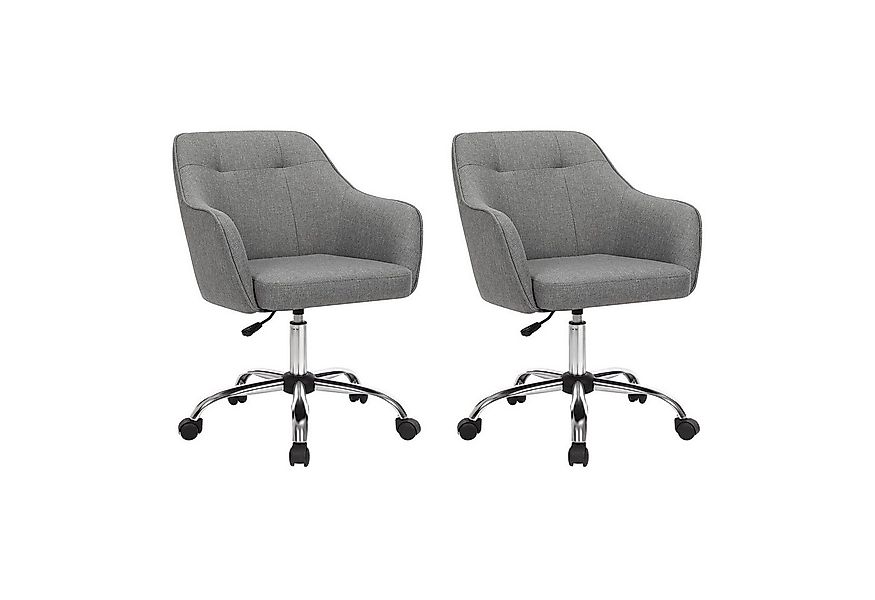 SONGMICS Bürostuhl (2 St), höhenverstellbar, atmungsaktiv, Baumwoll-Leinen- günstig online kaufen