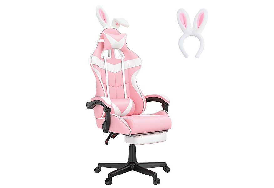 Ferghana Gaming-Stuhl Gaming Sessel mit Fußstütze,Kopfstütze,MassageLendenk günstig online kaufen