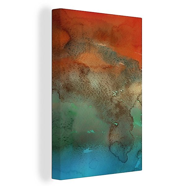 OneMillionCanvasses® Leinwandbild Wasserfarben - Orange - günstig online kaufen