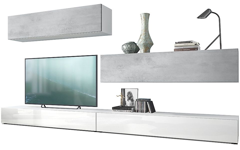 Vladon Wohnwand Nublo, (Anbauwand, mit Rückwand günstig online kaufen