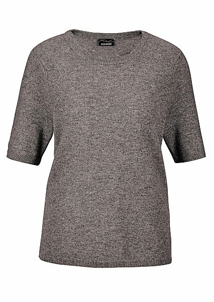 GOLDNER Kurzarmpullover "Kurzgröße Kaschmir-Halbarmpullover mit Rundhals" A günstig online kaufen