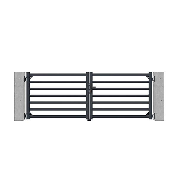Casanoov Doppelflügeltor Aus Aluminium 3M Antelao H 110Cm Grau günstig online kaufen