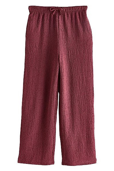 Next Palazzohose Strukturierte Hose mit weitem Bein und Kordelzug (1-tlg) günstig online kaufen
