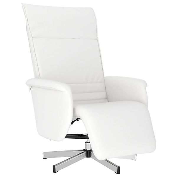 vidaXL Relaxsessel mit Fußteil Weiß Kunstleder 356646 günstig online kaufen
