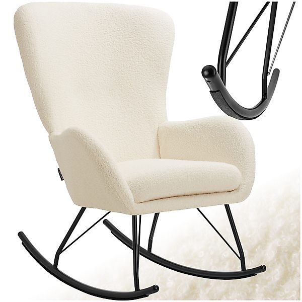 tectake Schaukelstuhl Relaxsessel Swing mit Stahlkufen günstig online kaufen