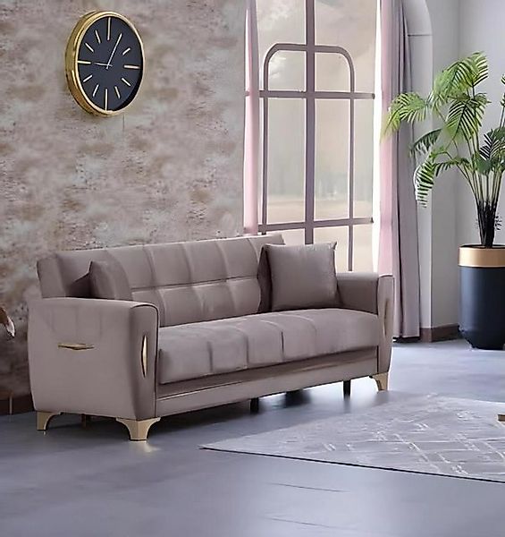 JVmoebel 3-Sitzer Sofa 3 Sitzer Luxus Textil Wohnzimmer Couch Sofas Polster günstig online kaufen