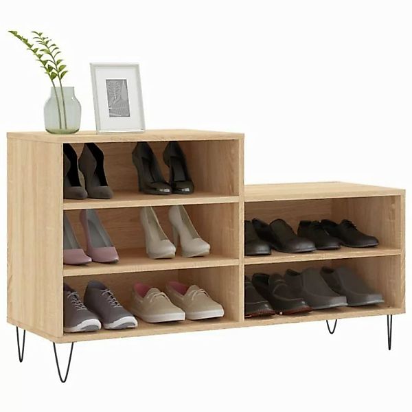 vidaXL Schuhschrank Schuhregal Sonoma Eiche 102x36x60 cm Spanplatte günstig online kaufen