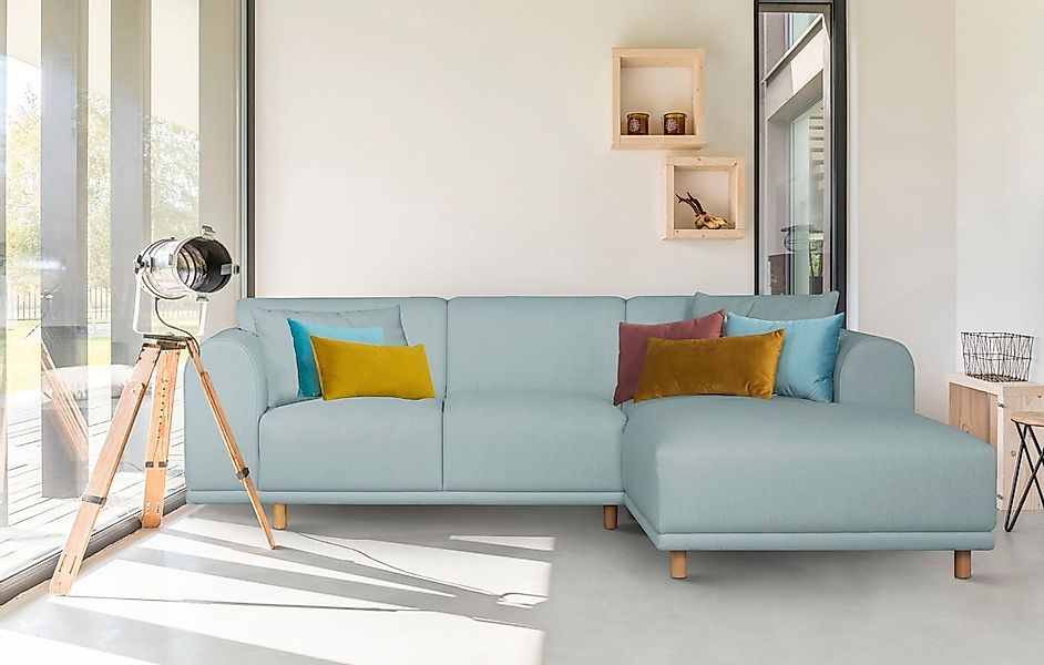 andas Ecksofa "Maroon L-Form", in skandinavischem Design, mit losen Kissen günstig online kaufen
