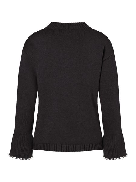 MORE&MORE Rundhalspullover softer Strickpullover mit Perlensaum günstig online kaufen