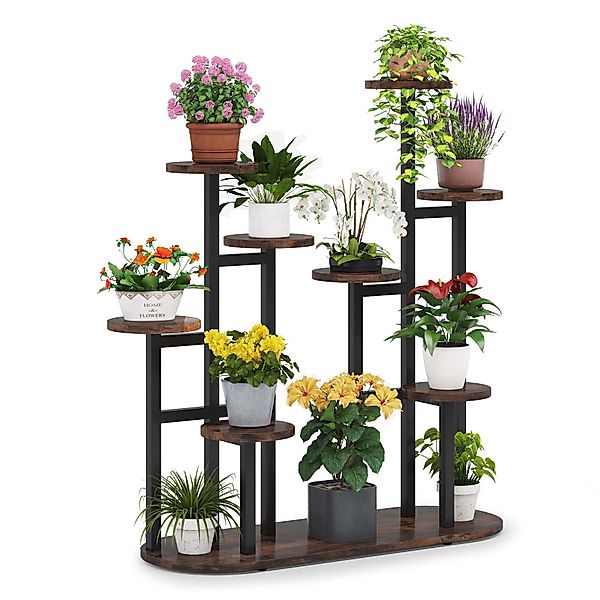 Tribesigns Blumenständer 5-stufiger Metall-Pflanzenständer, mit 8 günstig online kaufen