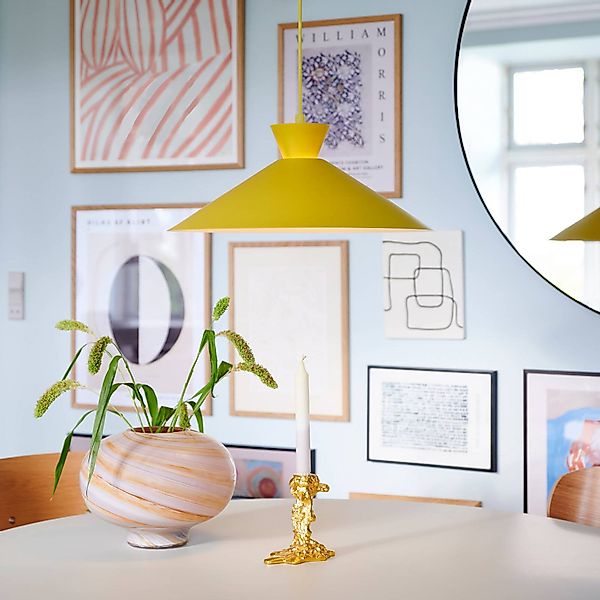 Hängeleuchte Dial mit Metallschirm, gelb, Ø 45 cm günstig online kaufen