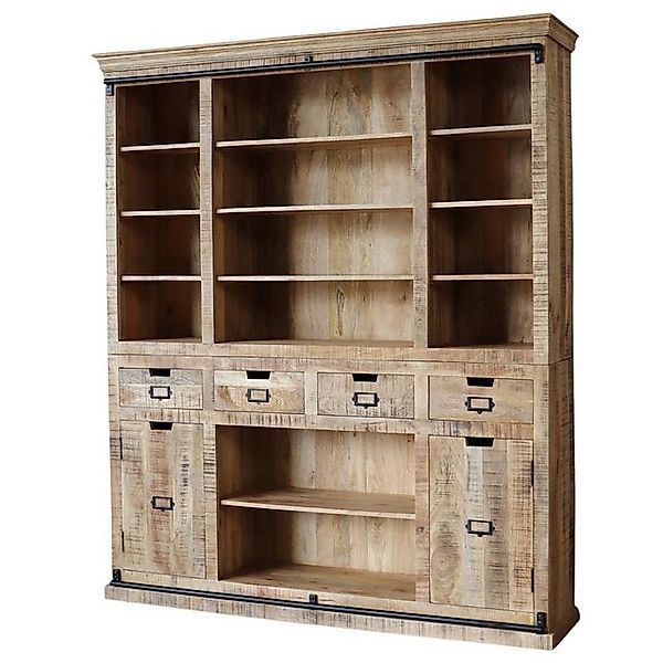 baario Mehrzweckschrank Bücherschrank SELCE Massivholz Regalschrank Vintage günstig online kaufen