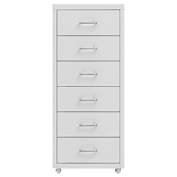 Aktenschrank Mit Rollen Grau 28x41x69 Cm Metall günstig online kaufen