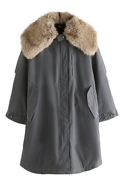Next Fellimitatmantel Premium Parka mit Kunstfellkragen (1-tlg) günstig online kaufen