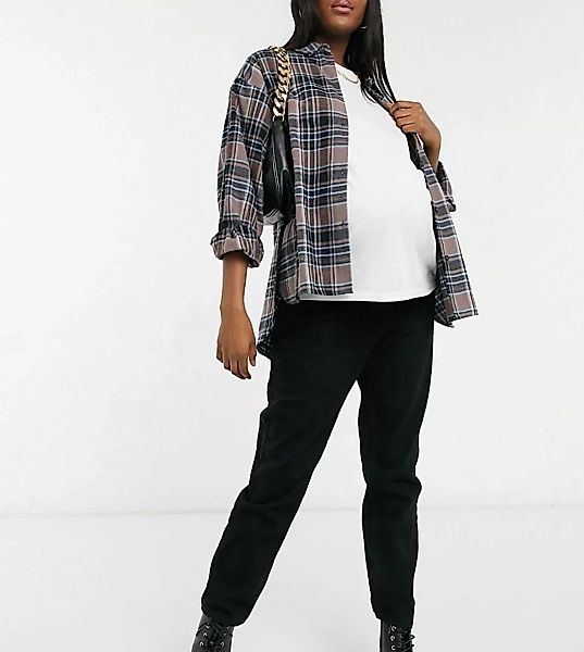 In The Style Maternity x Dani Dyer – Jeans in Schwarz mit geradem Beinschni günstig online kaufen
