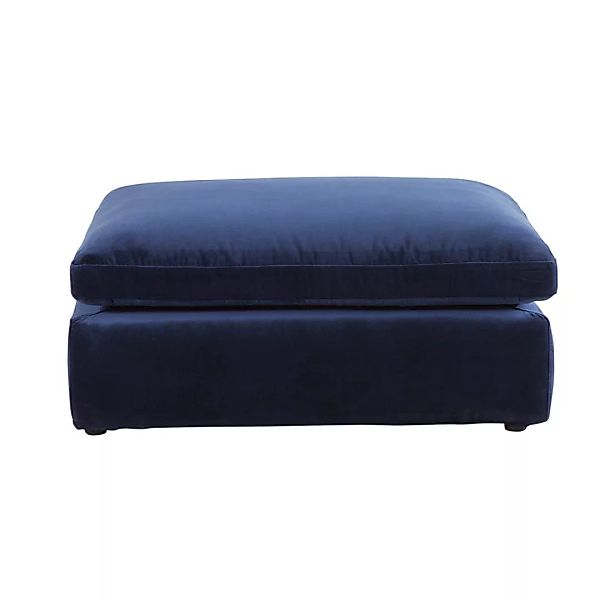 Pouf per divano componibile in velluto blu notte günstig online kaufen