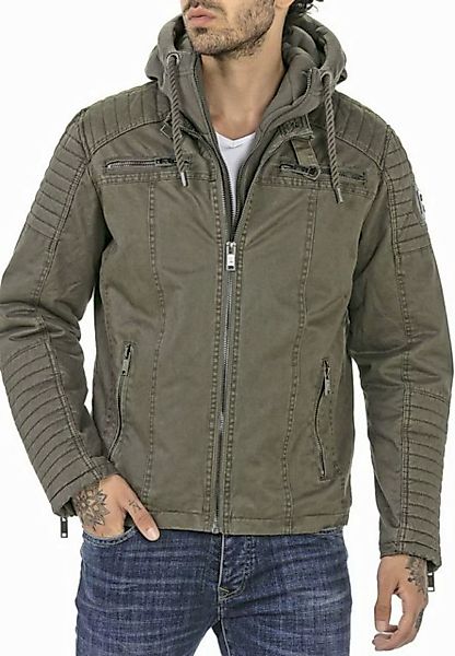 RedBridge Regenjacke mit abnehmbarer Kapuze im beliebten Biker-Stil günstig online kaufen