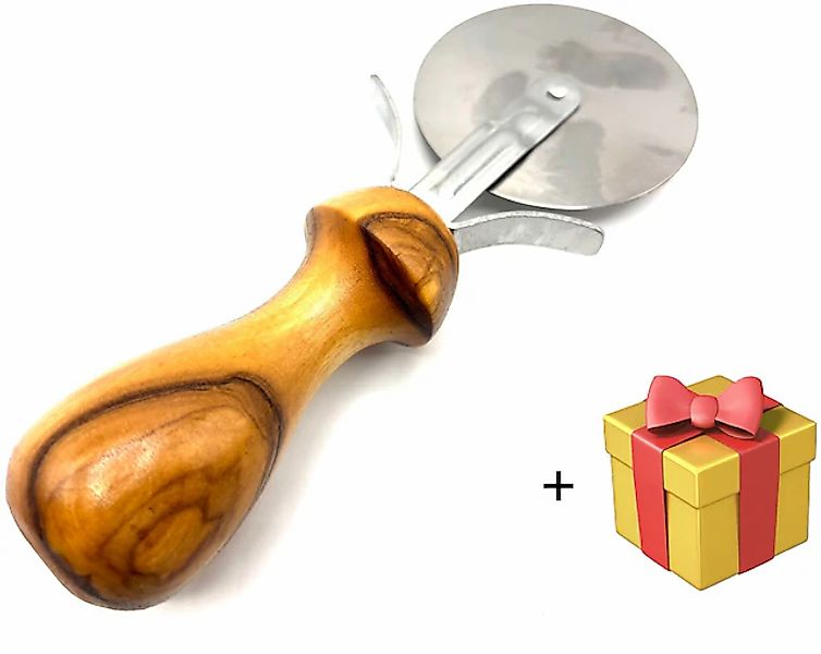 Olivenholz-erleben Pizzaschneider »Pizzaschneider mit Griff aus Olivenholz« günstig online kaufen
