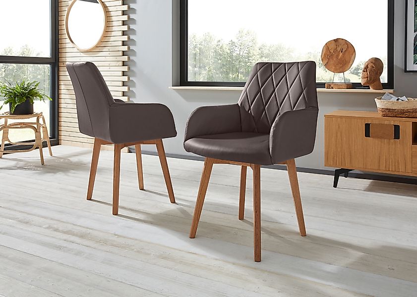 Home affaire Esszimmerstuhl »Brest« (Set) 2 Stk.Armlehnstuhl in Leder oder günstig online kaufen