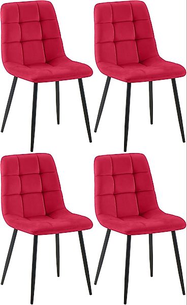 CLP Esszimmerstuhl Antibes (4er Set), Samtbezüge, günstig online kaufen